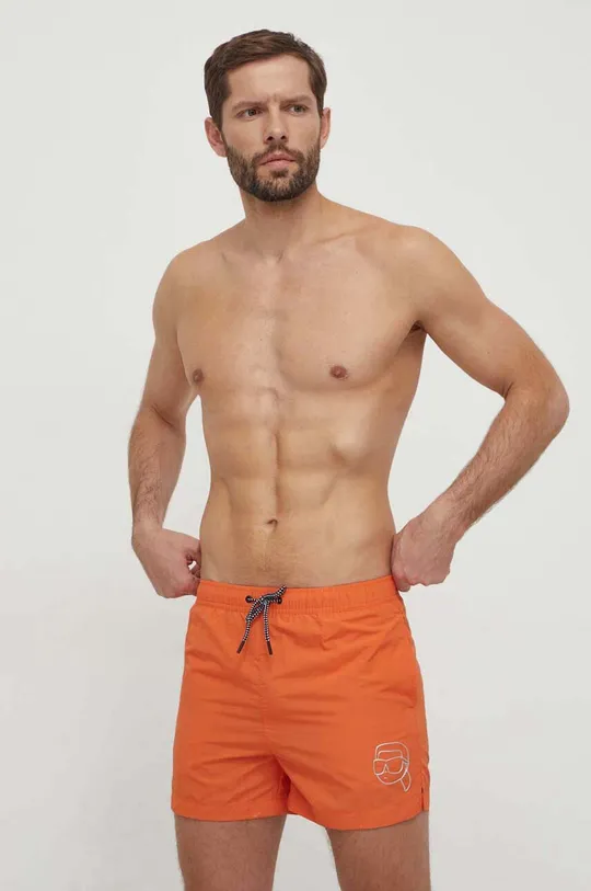 oranžová Plavkové šortky Karl Lagerfeld Pánsky