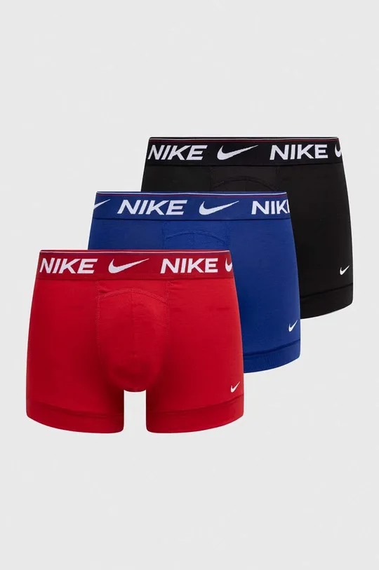 rosso Nike boxer pacco da 3 Uomo