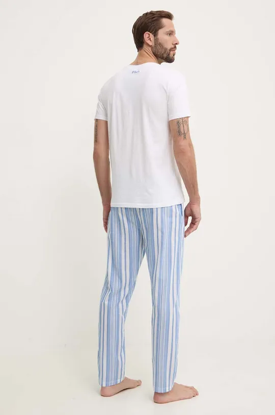 Βαμβακερές πιτζάμες Fila λευκό