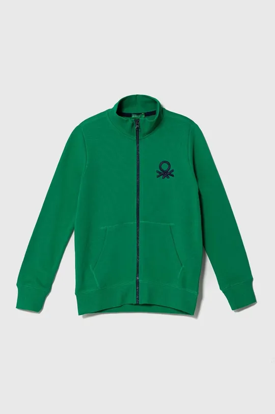 zelena Otroški bombažen pulover United Colors of Benetton Fantovski