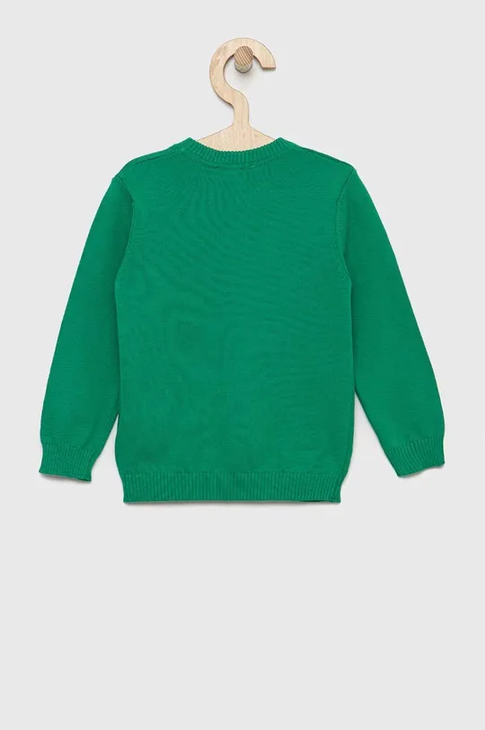 Детский хлопковый свитер United Colors of Benetton зелёный