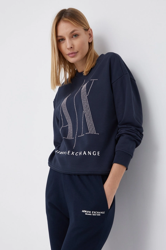 granatowy Armani Exchange bluza bawełniana