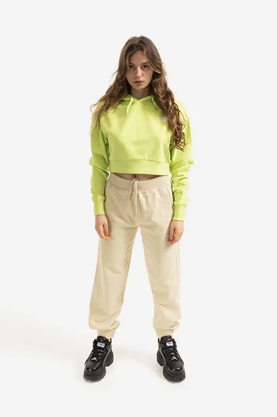 The North Face cotton sweatshirt Trend Crop Hoodie green