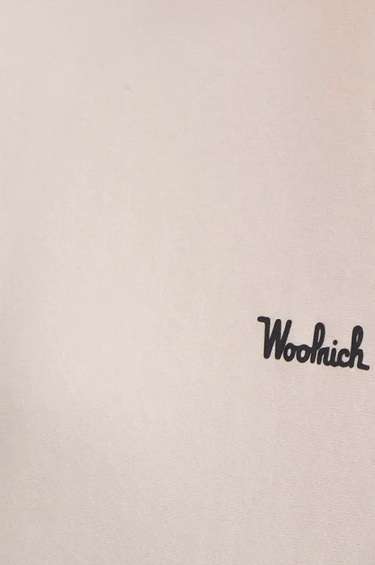 smeđa Dukserica Woolrich Logo Fleece Hoodie
