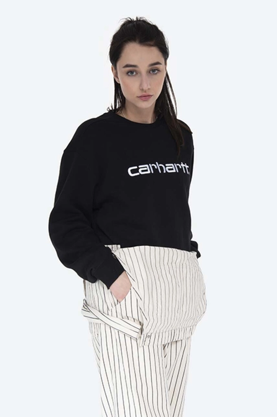 czarny Carhartt WIP bluza bawełniana Sweatshirt Damski