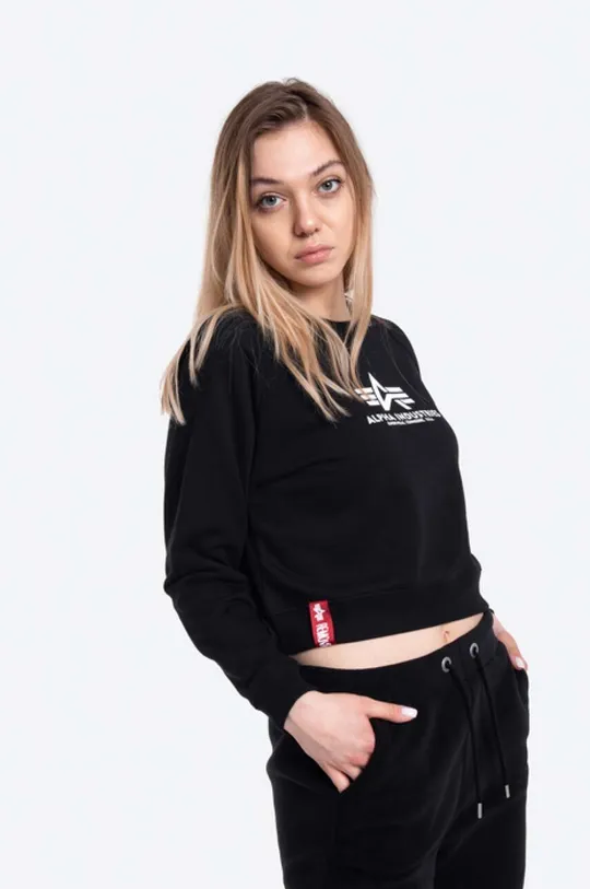 black Alpha Industries sweatshirt Boxy Sweater Wmn Women’s