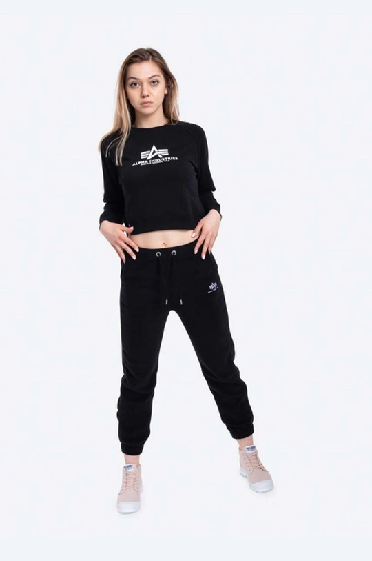 Суичър Alpha Industries Boxy Sweater Wmn черен