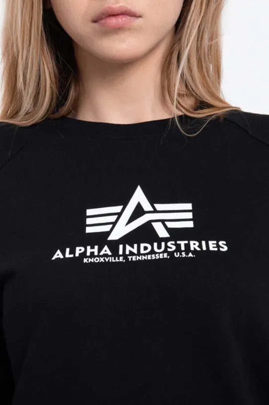 černá Mikina Alpha Industries Boxy Sweater Wmn