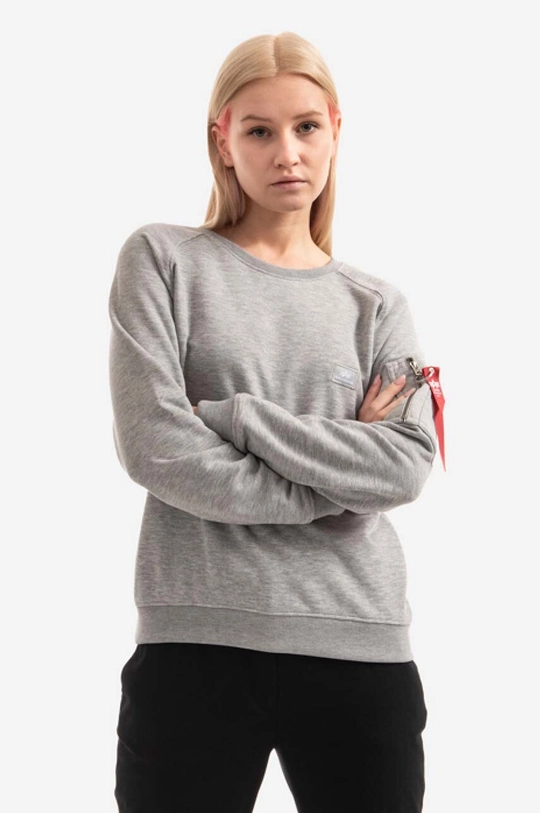 γκρί Μπλούζα Alpha Industries X-Fit Sweat Γυναικεία