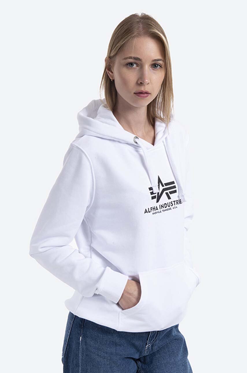 biały Alpha Industries bluza Damski