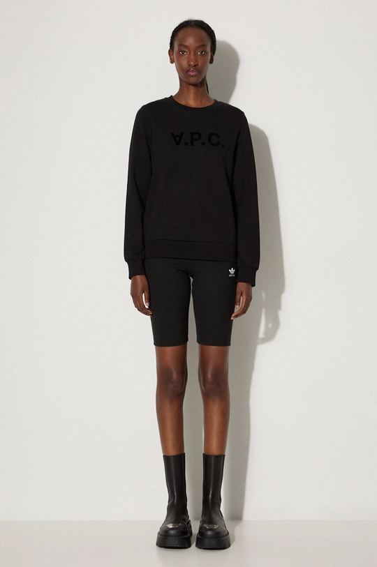 A.P.C. hanorac de bumbac Sweat Viva negru