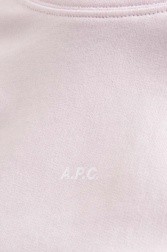 ružová Bavlnená mikina A.P.C. Sweat Annie COEIP-F27623 ROSE PALE