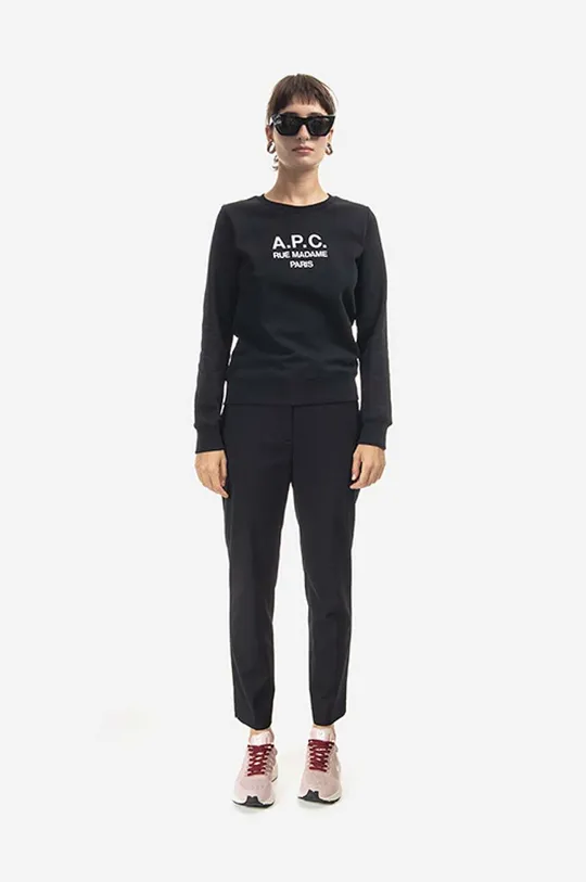 A.P.C. cotton sweatshirt Sweat Tina COEZD-F27561 MARINE black