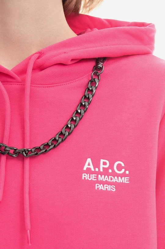 розов Памучен суичър A.P.C. Hoodie Manuela