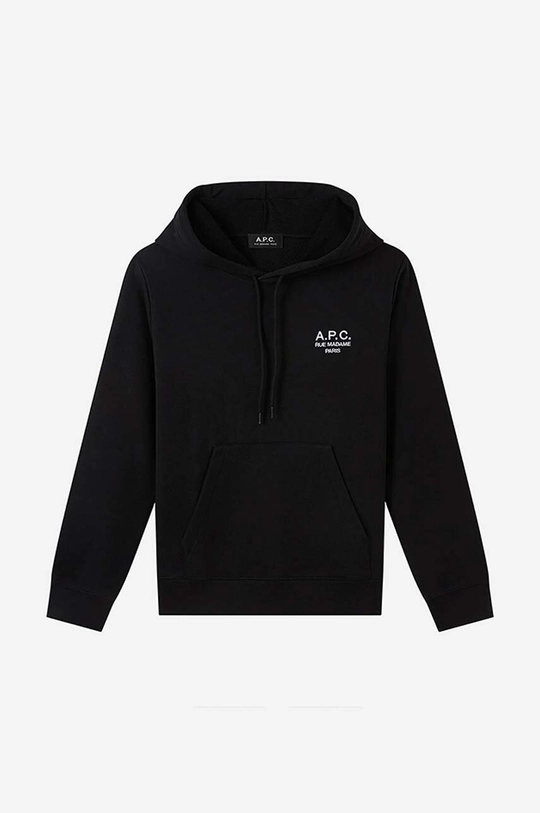 crna Pamučna dukserica A.P.C. Hoodie Manuela