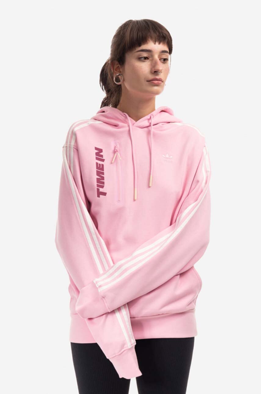 růžová Bavlněná mikina adidas x Ninja Time In Dámský