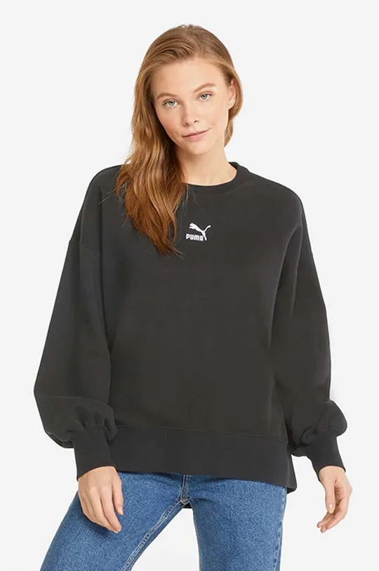 black Puma sweatshirt Classics Oversized Crew Women’s