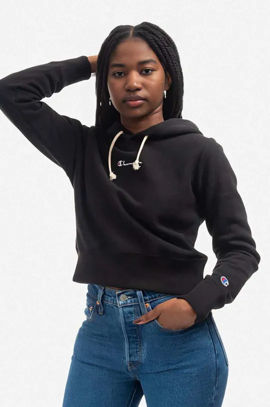 black Champion cotton sweatshirt Women’s