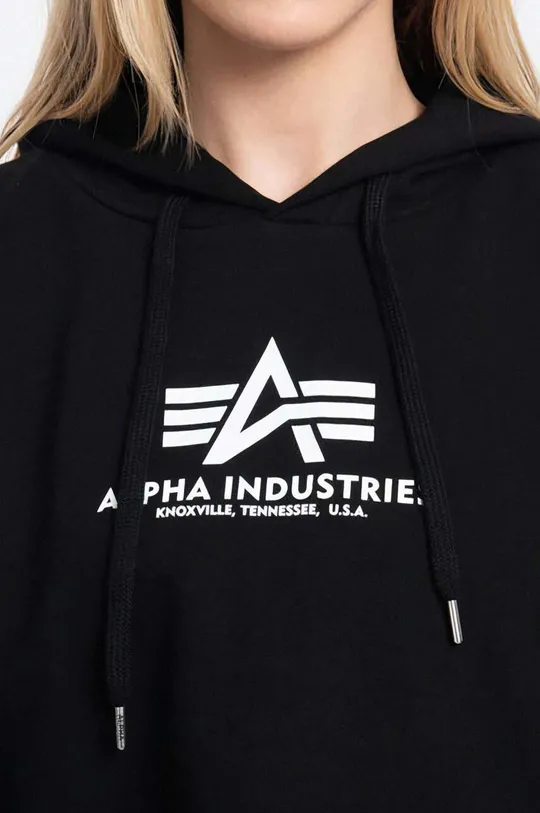 μαύρο Μπλούζα Alpha Industries Sweats & Hoodys