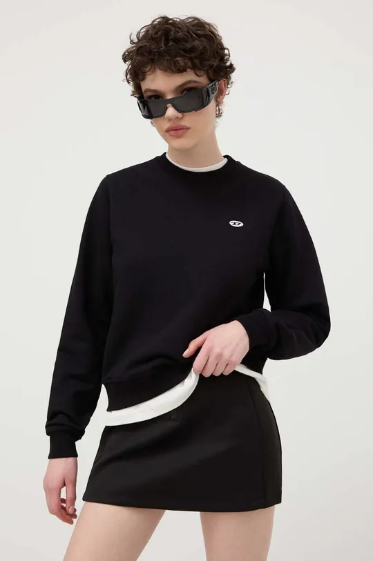 črna Bombažen pulover Diesel Ženski