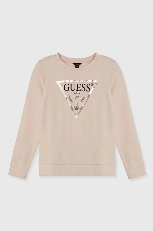 różowy Guess bluza bawełniana dziecięca Dziewczęcy