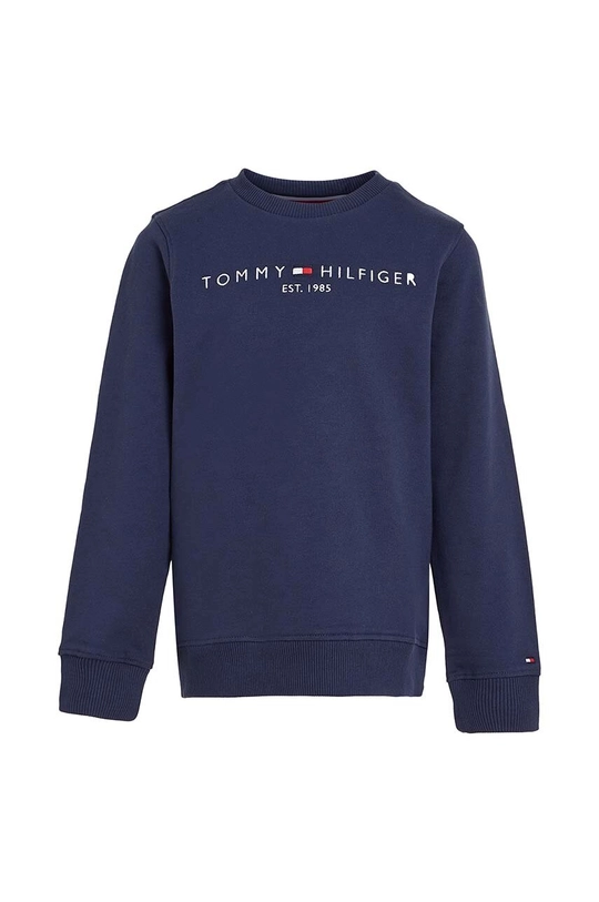 Detská bavlnená mikina Tommy Hilfiger tmavomodrá