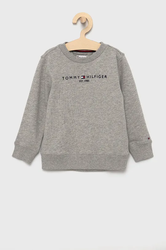 γκρί Παιδική βαμβακερή μπλούζα Tommy Hilfiger Παιδικά