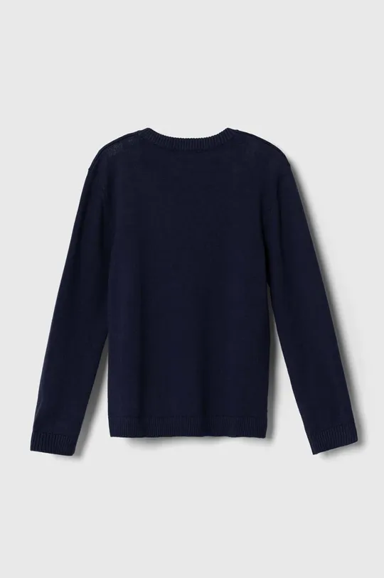 Детский хлопковый свитер United Colors of Benetton тёмно-синий