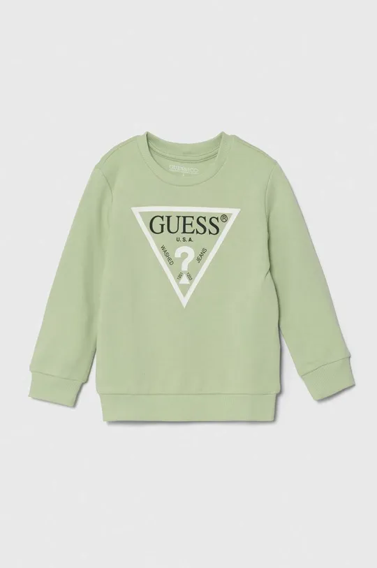 zelena Otroški bombažen pulover Guess Otroški