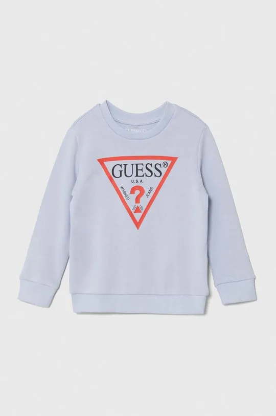 modra Otroški bombažen pulover Guess Otroški