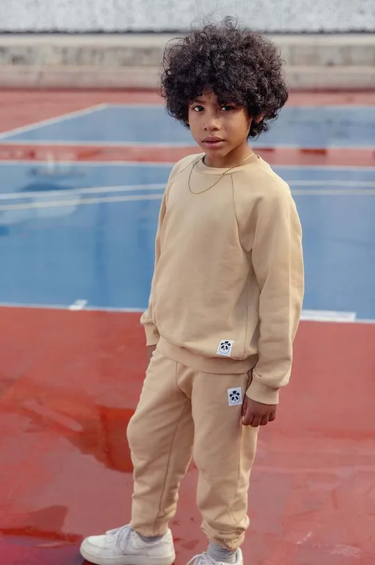 бежевый Детская хлопковая кофта Mini Rodini Детский