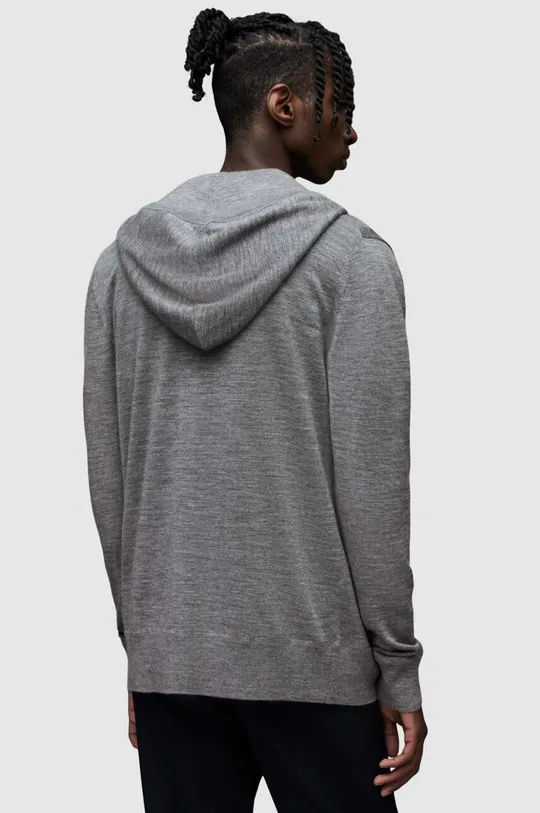 γκρί AllSaints - Μπλούζα Mode Merino Zip Hood