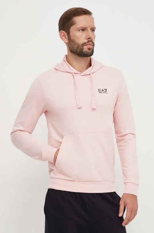 roza Bombažen pulover EA7 Emporio Armani Moški