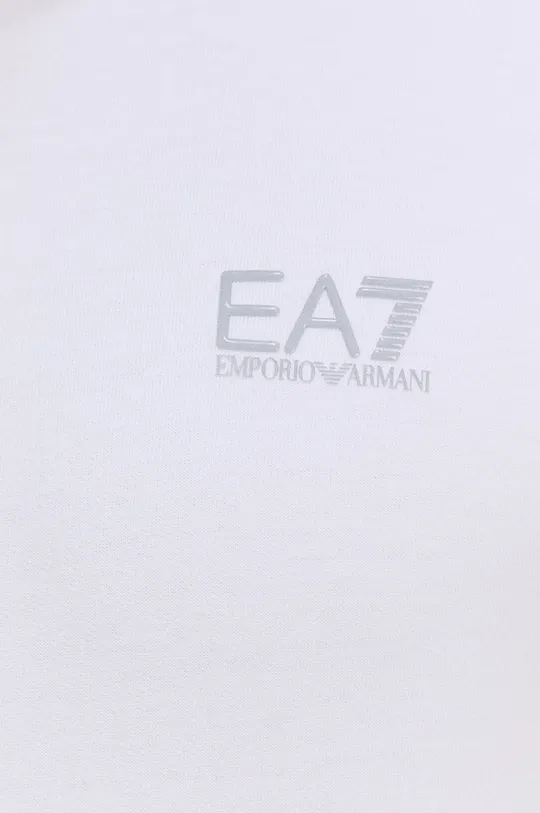 biały EA7 Emporio Armani bluza bawełniana