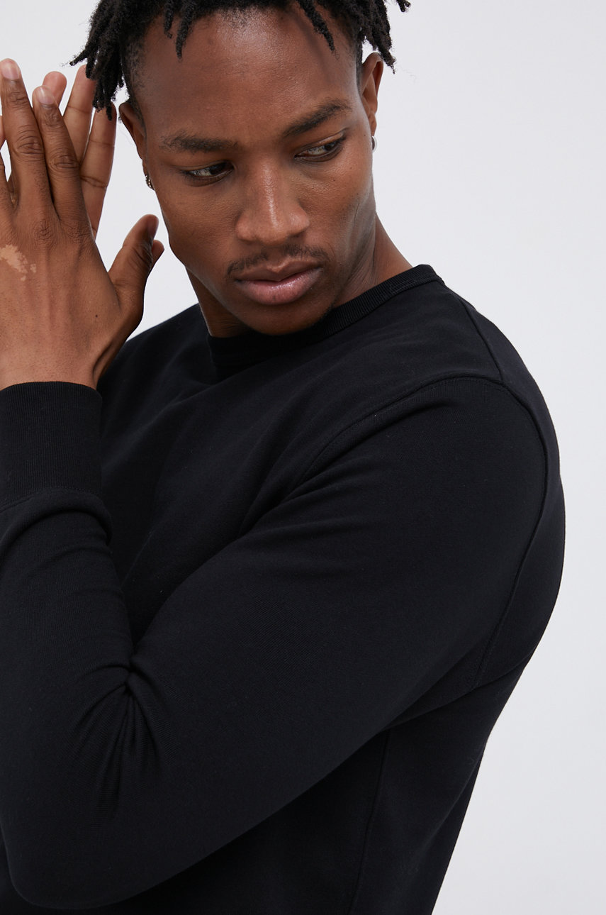 Бавовняна кофта Jack & Jones чоловіча колір чорний гладка ANSWEAR.ua