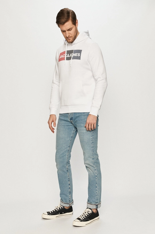 Jack & Jones - Bluza bawełniana biały