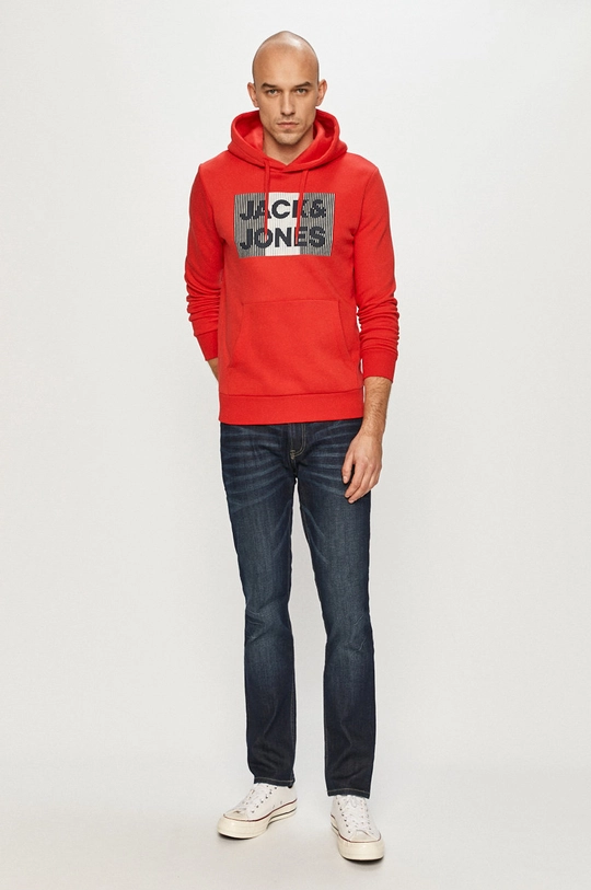 Jack & Jones - Bluza bawełniana czerwony