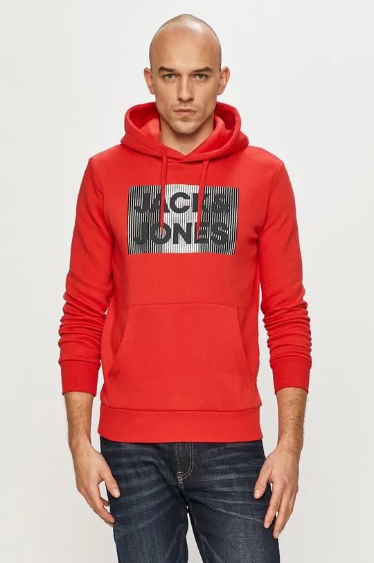 czerwony Jack & Jones - Bluza bawełniana