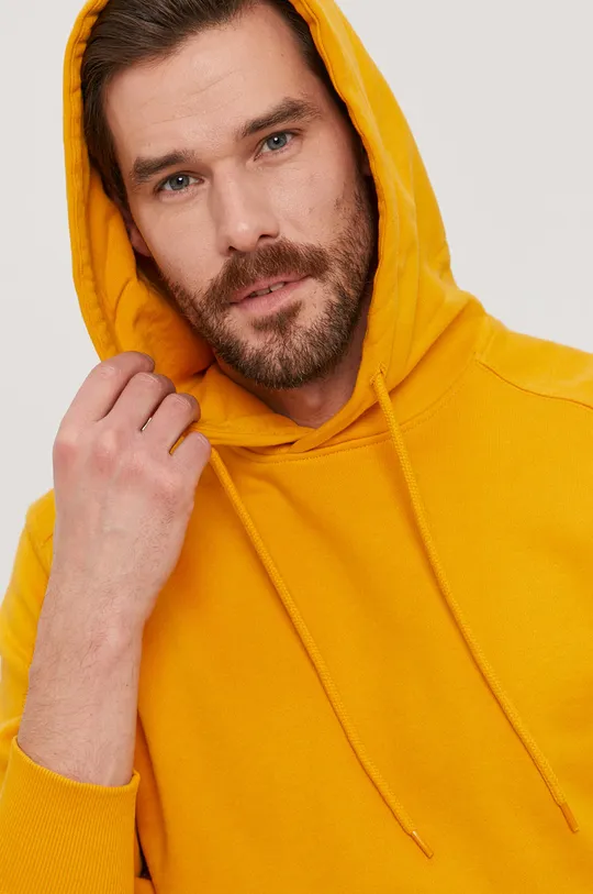żółty Selected Homme - Bluza bawełniana