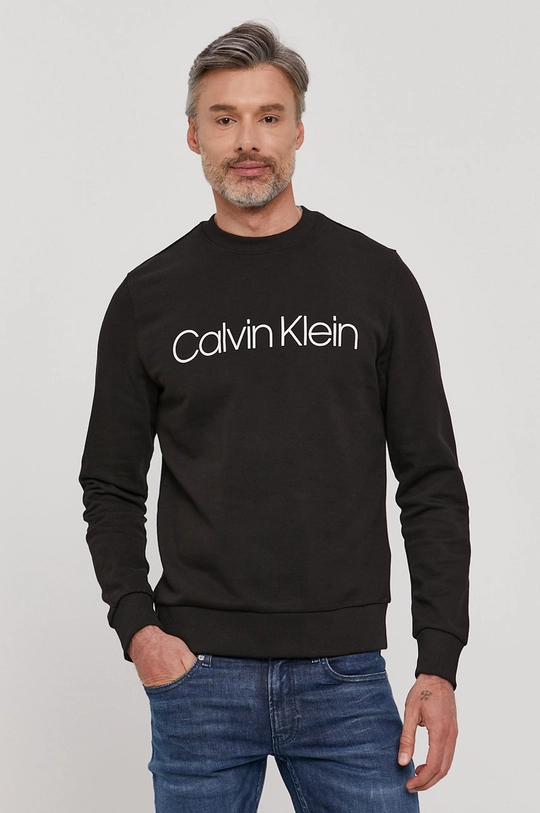 czarny Calvin Klein Bluza Męski