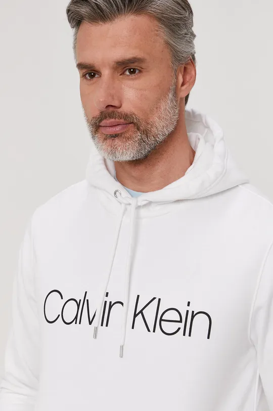 biały Calvin Klein Bluza bawełniana