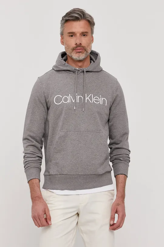 sivá Bavlnená mikina Calvin Klein