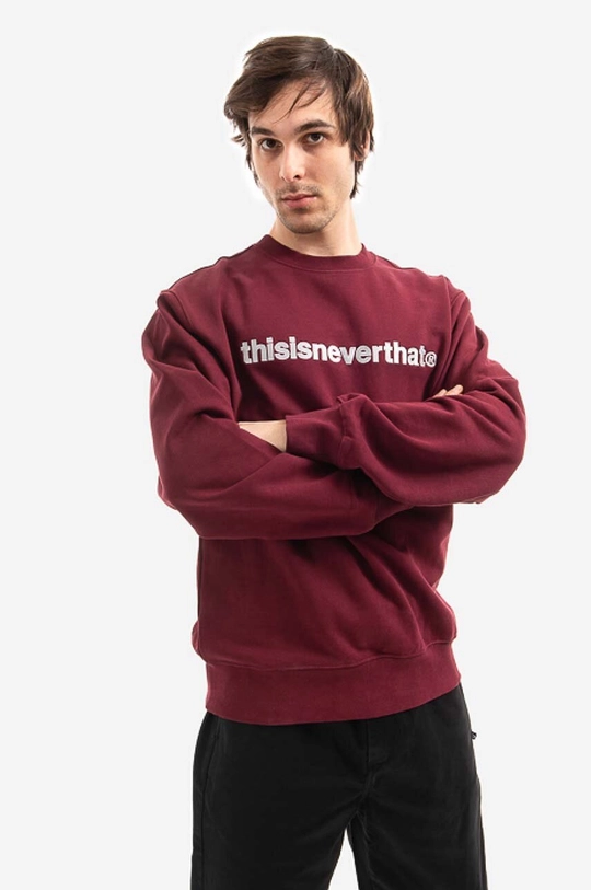 червоний Бавовняна кофта thisisneverthat T-Logo Crewneck Чоловічий