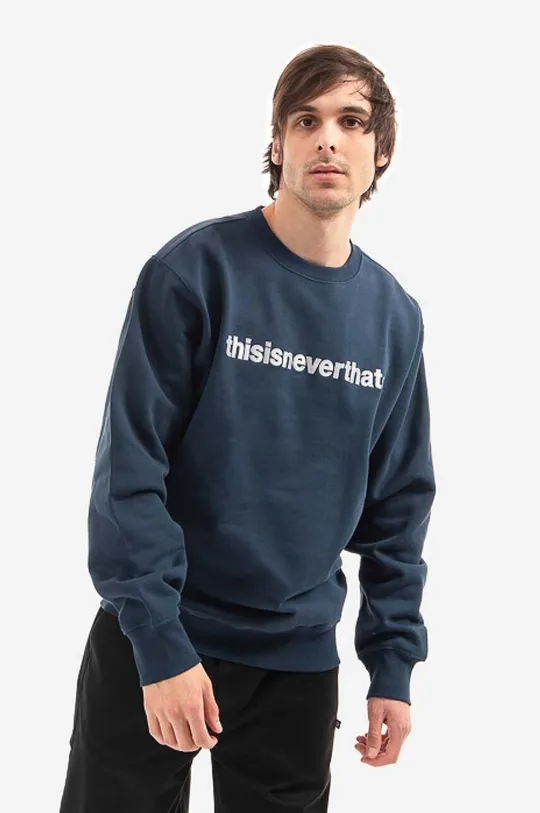 navy thisisneverthat cotton sweatshirt T-Logo Crewneck Men’s