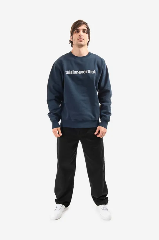 thisisneverthat cotton sweatshirt T-Logo Crewneck navy