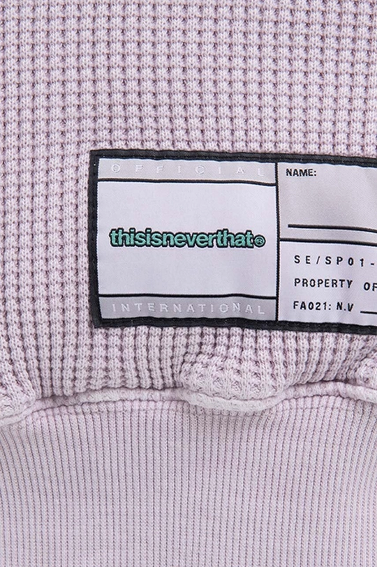 μωβ Βαμβακερή μπλούζα thisisneverthat Overdyed Waffle