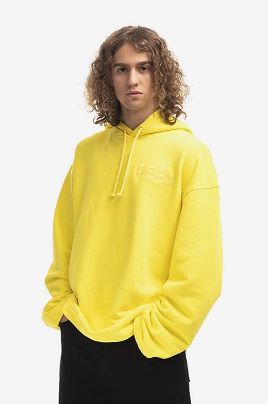 žlutá Bavlněná mikina 032C Oversized Dram Hoodie FW22-C-2041 YELLOW Pánský