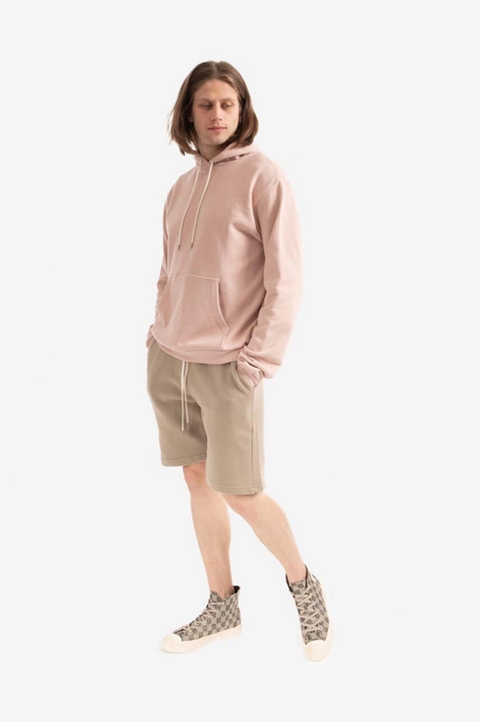 Bavlněná mikina John Elliott Beach Hoodie B121B00711A růžová