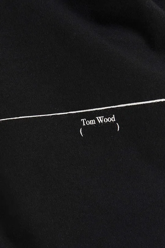 černá Bavlněná mikina Tom Wood Rivoli Long Sleeve 22292.975