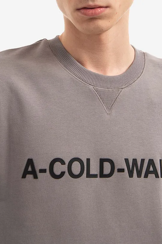 šedá Bavlněná mikina A-COLD-WALL* Essential Logo Crewneck